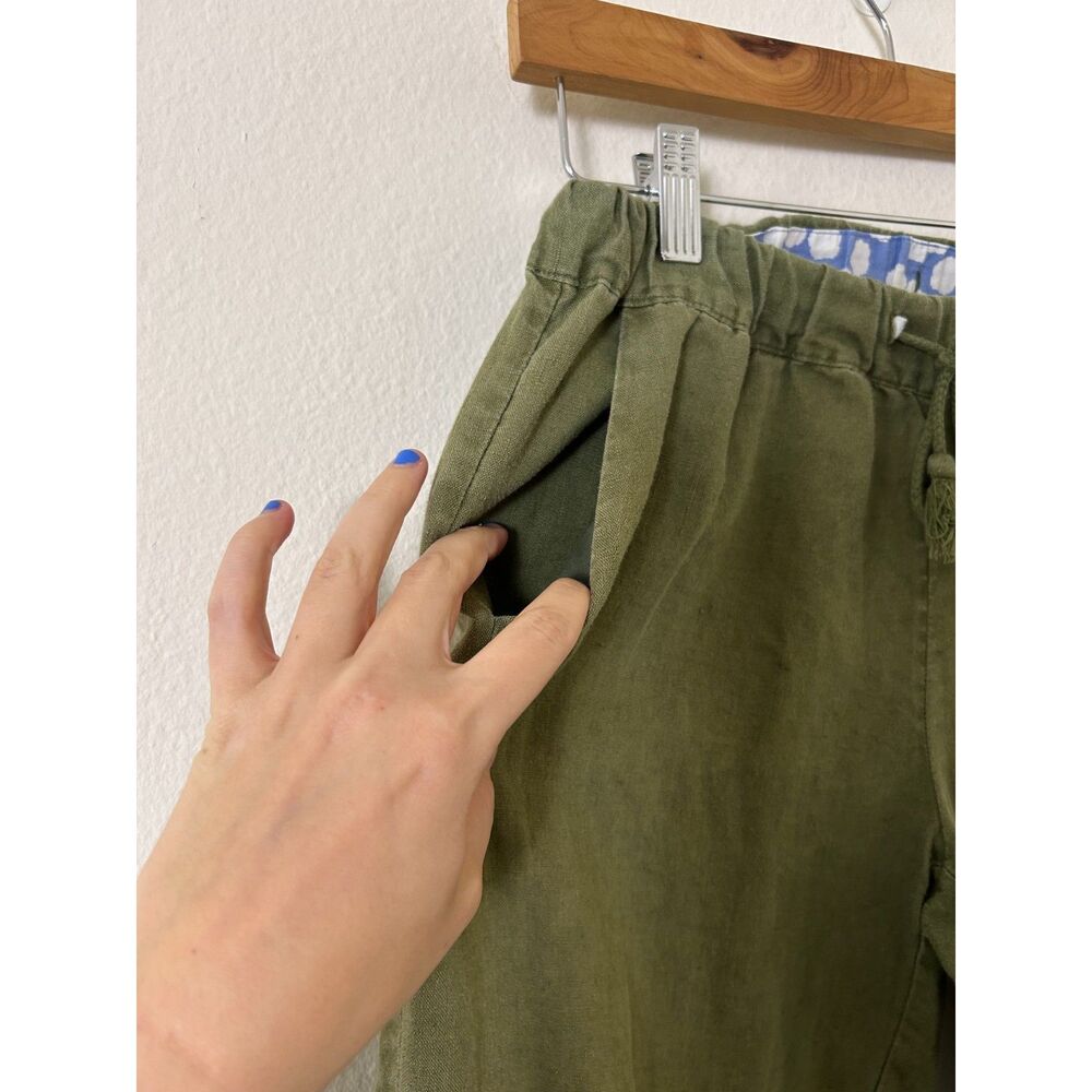 Boden 100% linen pants‎ Women's 2 Green lightweight minimalist lagenlook spring - Picture 5 of 9